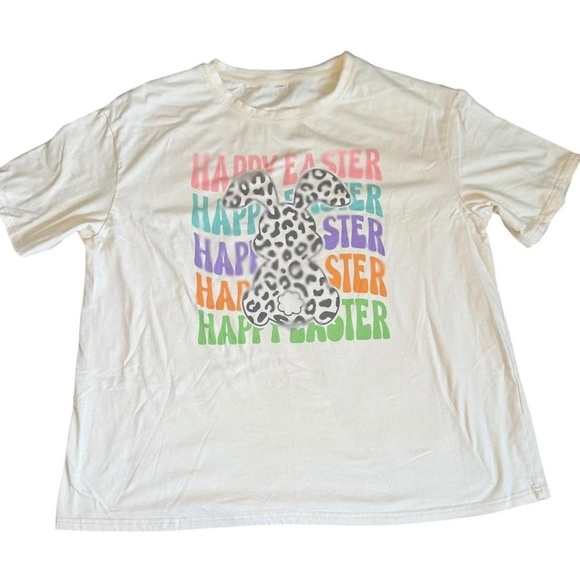 Happy Easter Graphic Tee - Cream - Picture 1 of 5